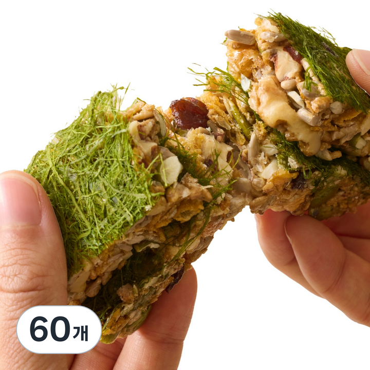 고즈넛 프리미엄 감태 견과 에너지바, 60개, 35g