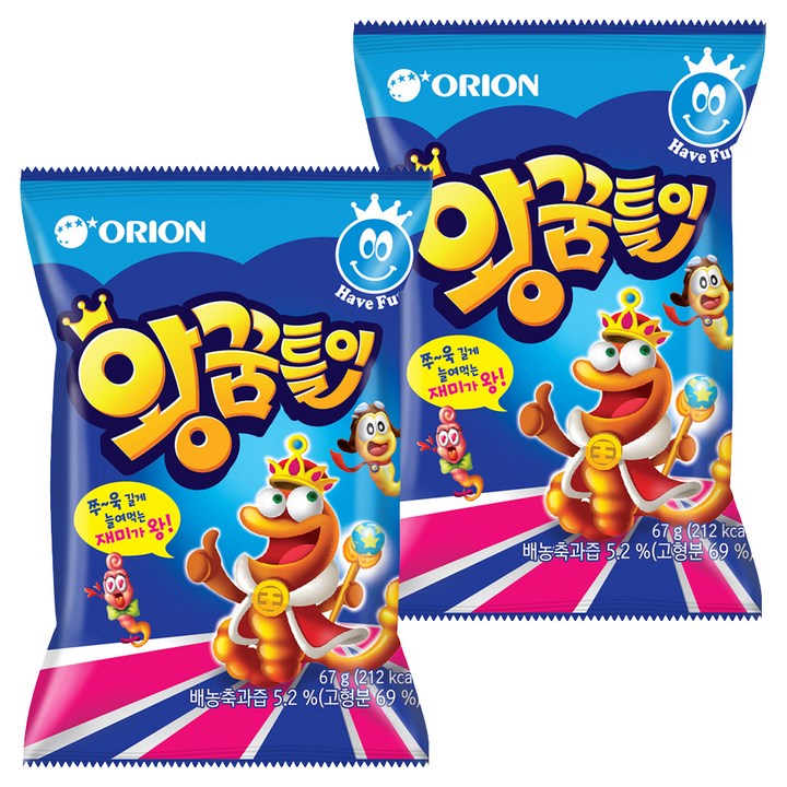 오리온 왕꿈틀이 젤리, 67g, 2개