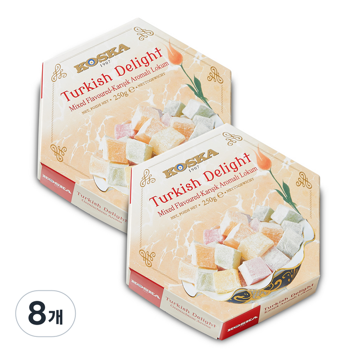 코스카 터키쉬 딜라이트 젤리 믹스 플레이버, 250g, 8개