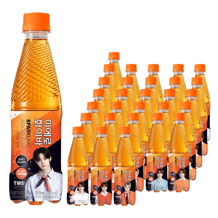미에로화이바 스파클링 제로 탄산음료, 350ml, 48개