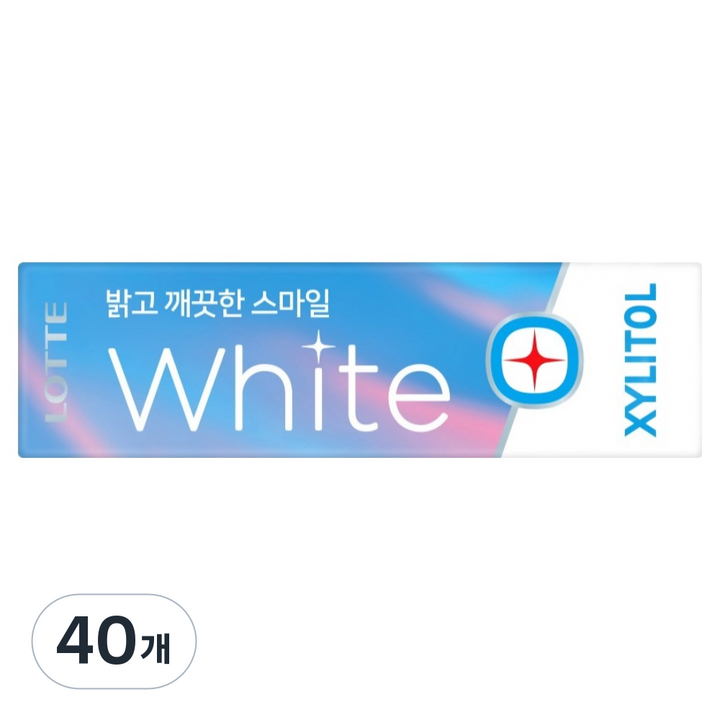 롯데자일리톨 자일리톨 화이트 껌, 24g, 40개