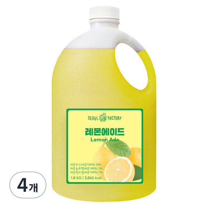 서울팩토리 레몬에이드, 1.8kg, 4개