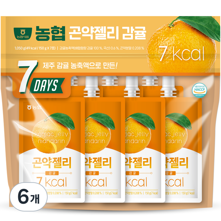 농협식품 곤약젤리 감귤, 150g, 42개