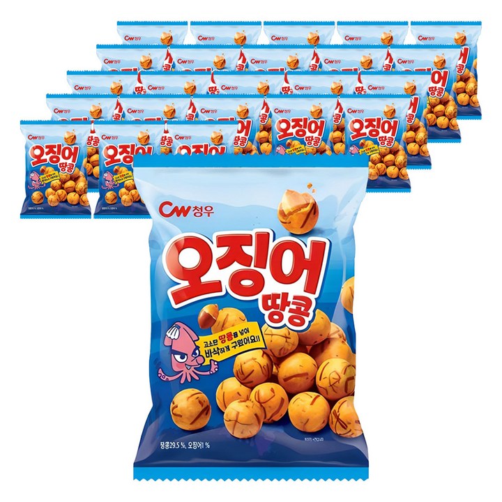 청우식품 오징어땅콩, 90g, 24개