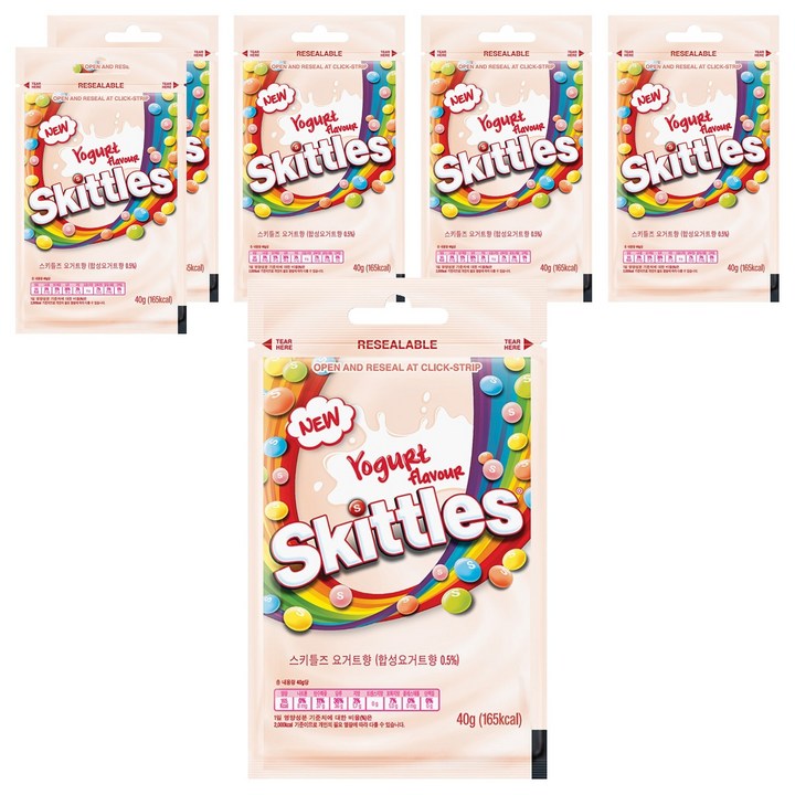 스키틀즈 요거트향, 40g, 6개