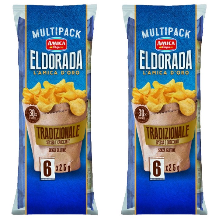 아미카칩스 엘도라다 감자칩 멀티팩, 150g, 2개
