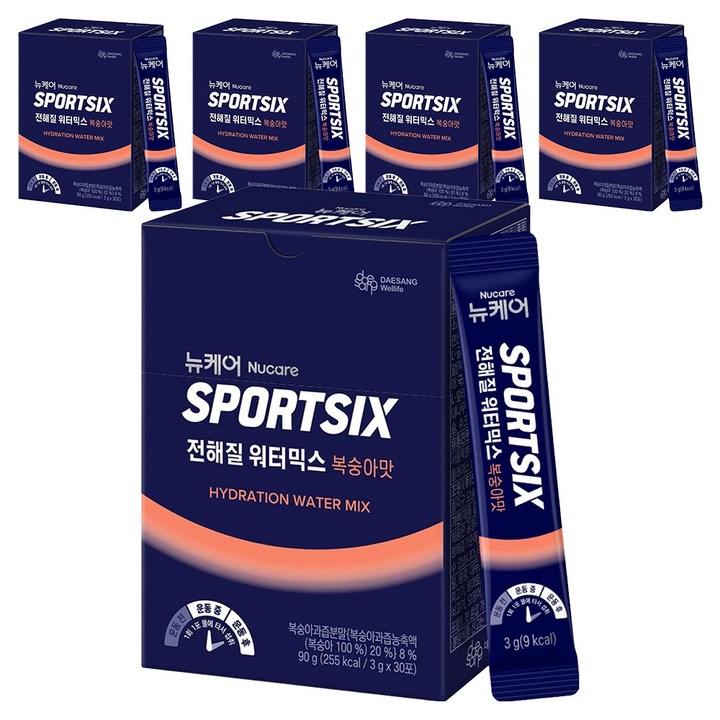 뉴케어스포식스 전해질 워터믹스 복숭아맛, 3g, 150개