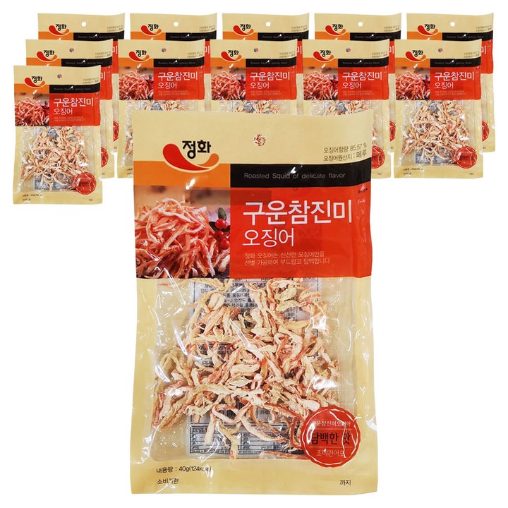 정화식품 구운참진미 오징어, 40g, 12개