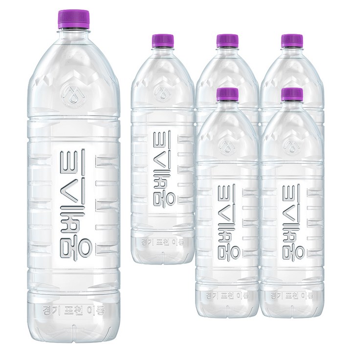 몽베스트 위드어스 무라벨 생수, 2L, 6개