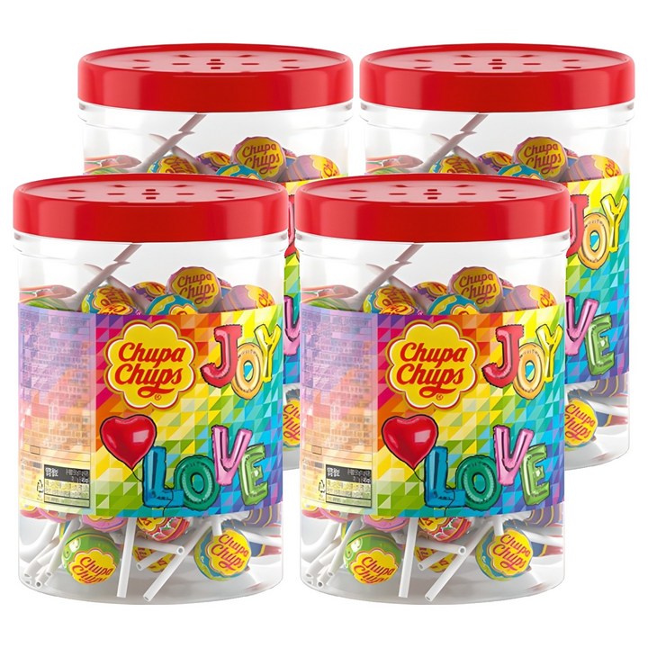 츄파춥스 미니튜브 50개입, 550g, 4개