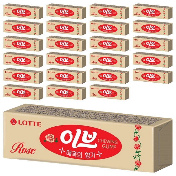 롯데웰푸드 이브로즈 껌, 26g, 24개