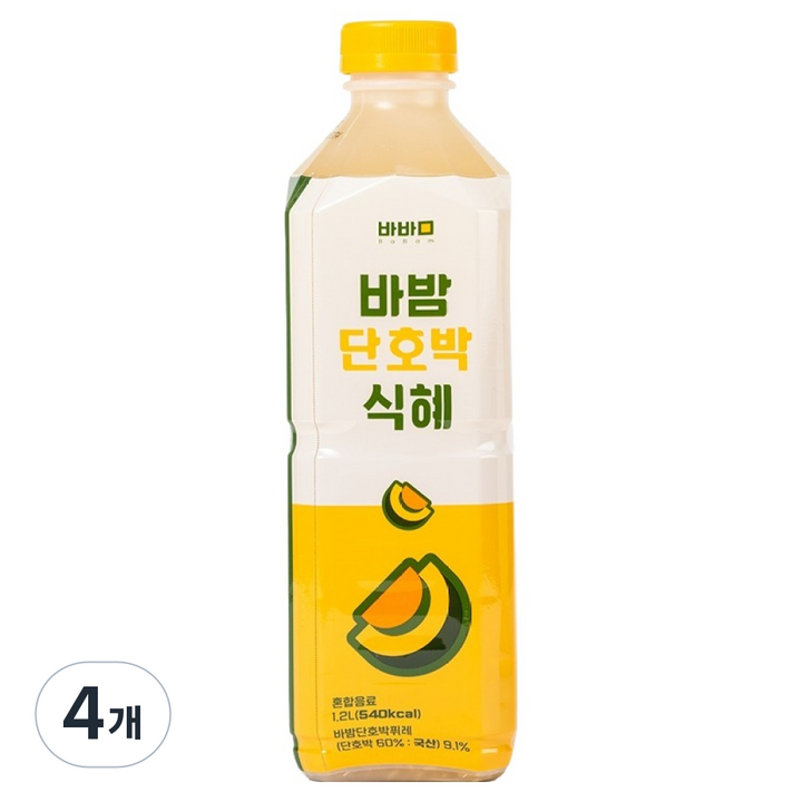 바밤 단호박 식혜, 1.2L, 4개