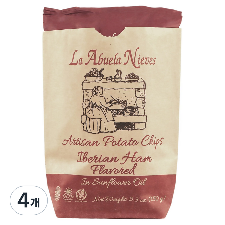 라아부엘라니에베스 하몽맛 감자칩, 150g, 4개