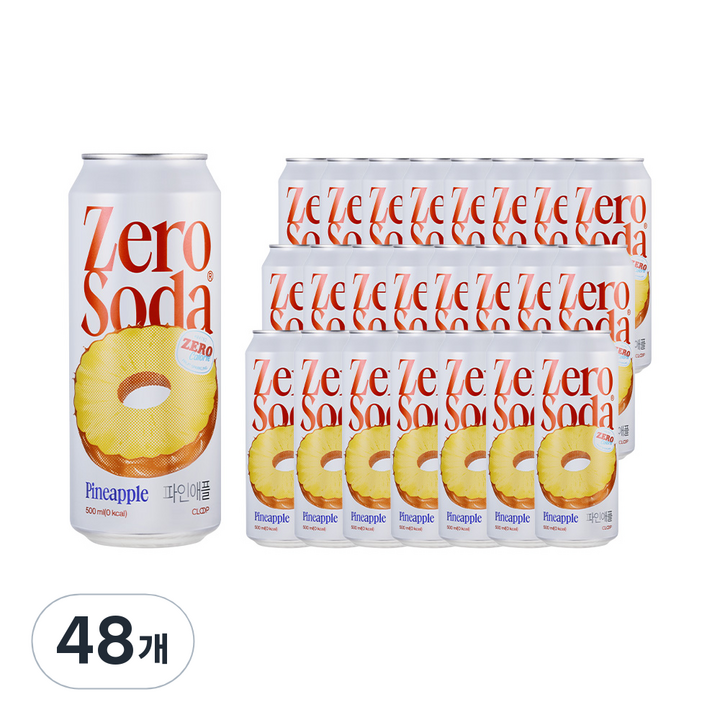 클룹 제로소다 파인애플, 500ml, 48개