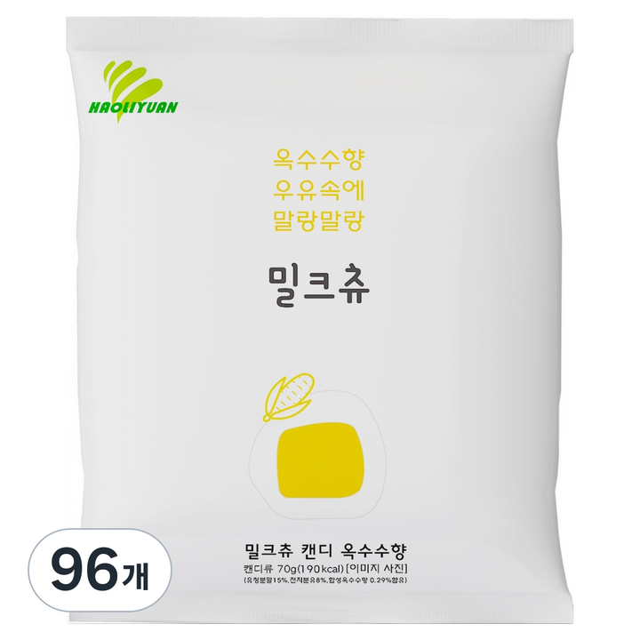 하오리위안 밀크츄 캔디 옥수수향, 70g, 96개