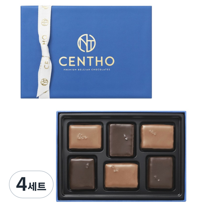CENTHO 솔티드 카라멜 프리미엄 초콜릿 2종 x 3p 세트, 4세트