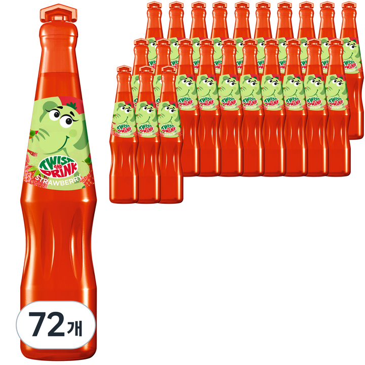 트위스트앤드링크 딸기 음료, 72개, 200ml