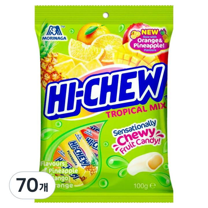 하이츄 트로피컬 믹스, 70개, 90g