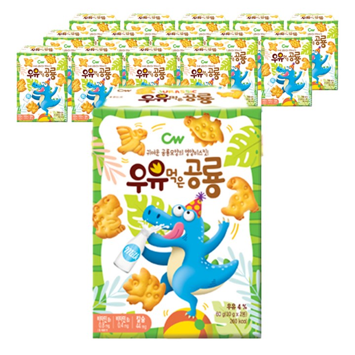 청우식품 우유먹은 공룡, 60g, 15개