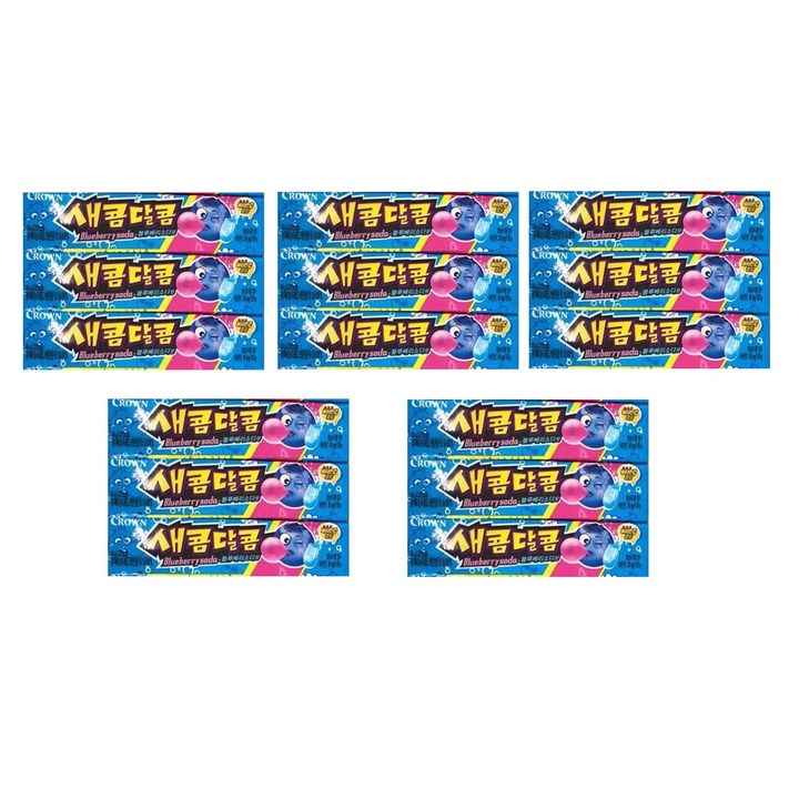 크라운 새콤달콤 블루베리소다, 29g, 15개