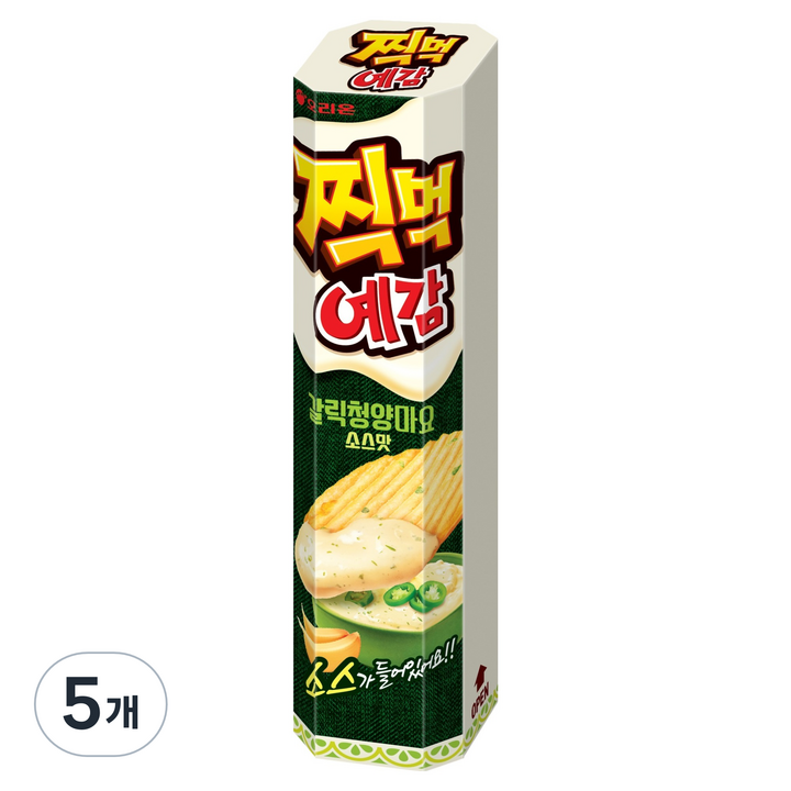 오리온 예감 찍먹 갈릭청양마요소스맛, 5개, 76g