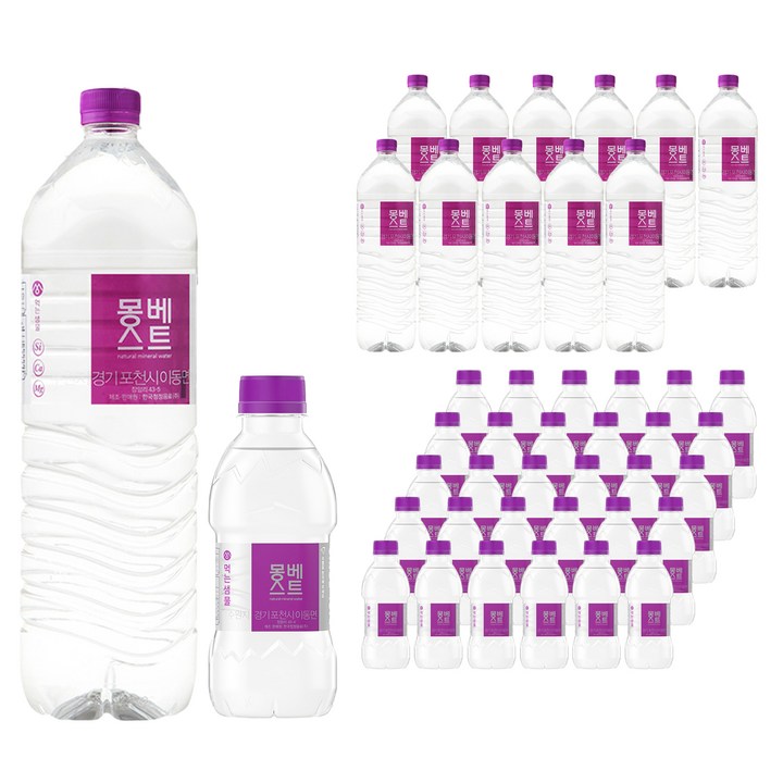 몽베스트 생수 330ml 40p + 2L 12p, 1개