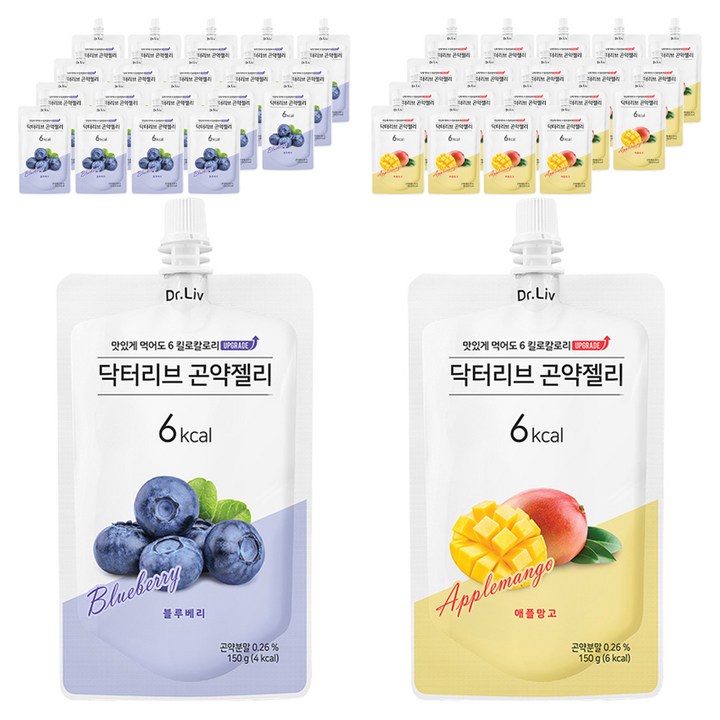 닥터리브 곤약젤리 블루베리 10p + 애플망고 10p, 150g, 2세트