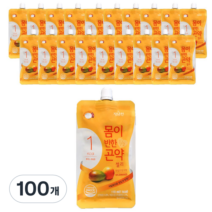 자담선 몸이반한 곤약젤리 와일드망고, 110g, 100개