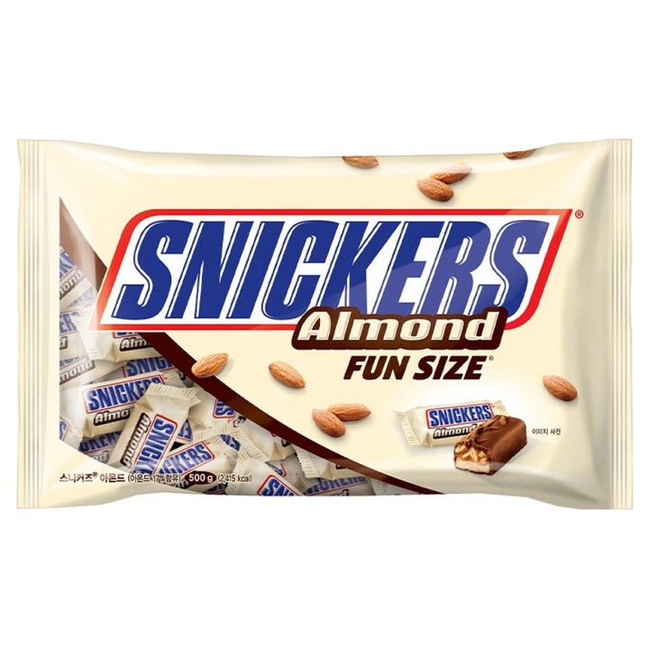 스니커즈 아몬드 펀사이즈 초코바, 500g, 1개