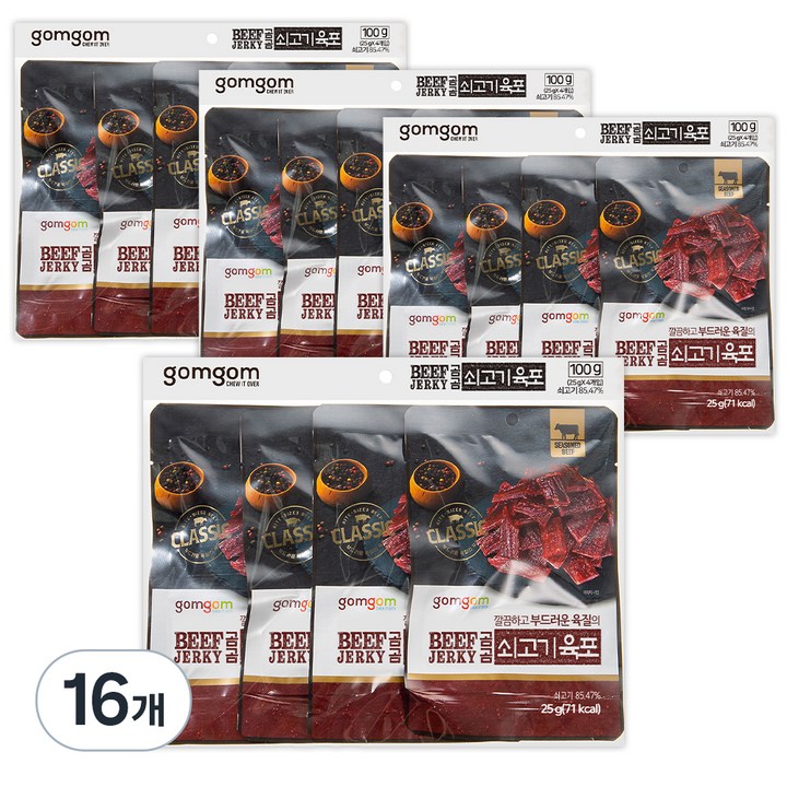 곰곰 쇠고기 육포, 25g, 16개