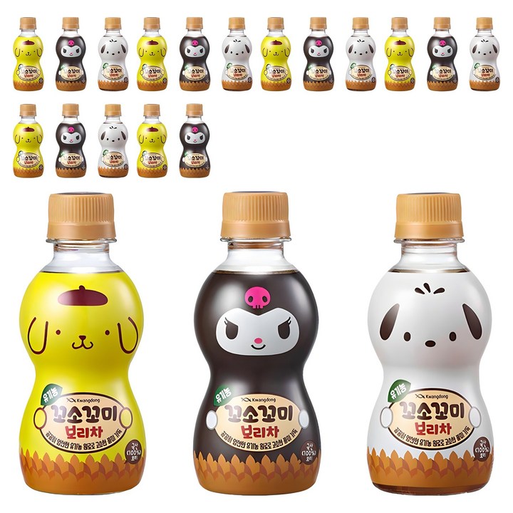 꼬소꼬미 유기농 보리차 랜덤발송, 200ml, 20개