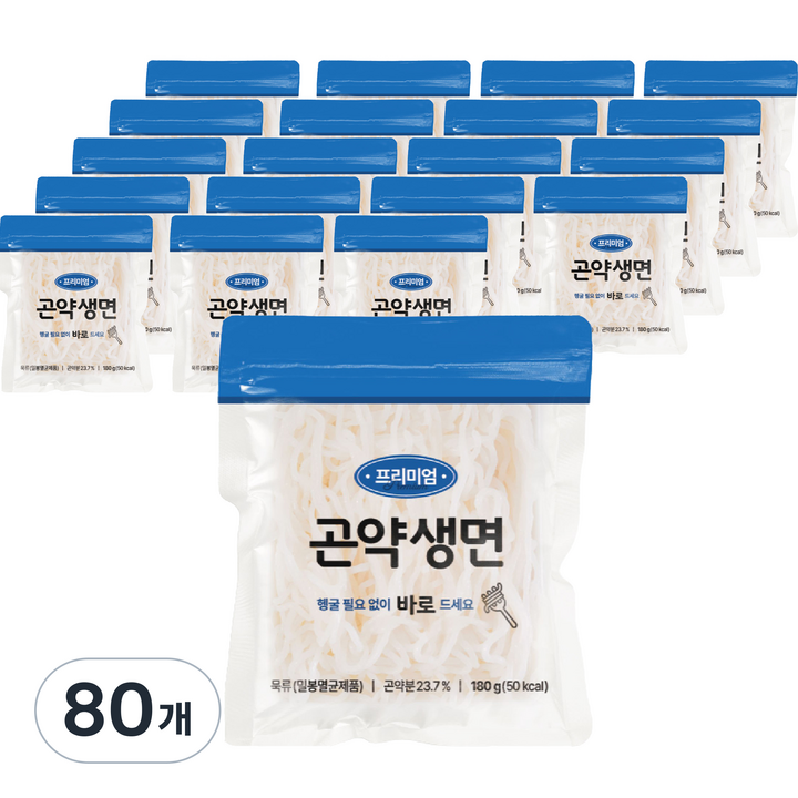 프리미엄 곤약생면, 80개, 180g