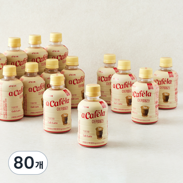 아카페라 카페라떼, 240ml, 80개