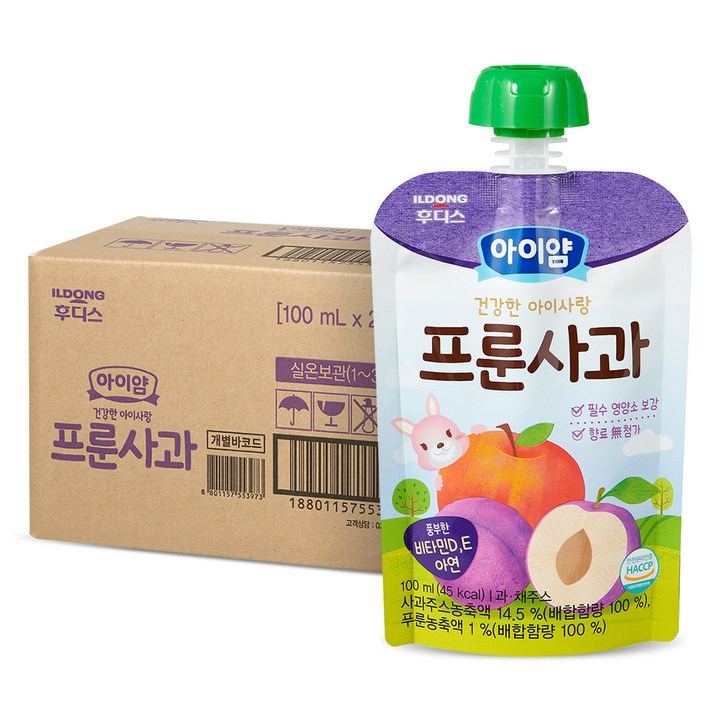 일동후디스 아이얌 건강한 아이사랑 주스, 100ml, 20개