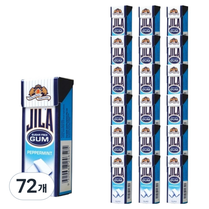 JILA 껌 페퍼민트향, 22g, 72개