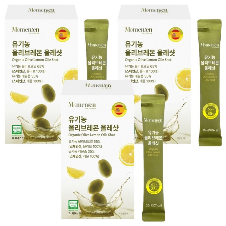 모먼튼 올리브레몬 올레샷 14p, 3개, 280ml
