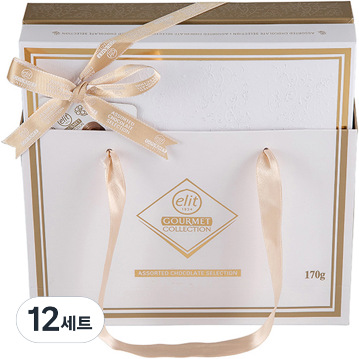 elit 고메 어쏘티드 셀렉션 초콜렛 세트 화이트, 초콜릿 4종, 12세트