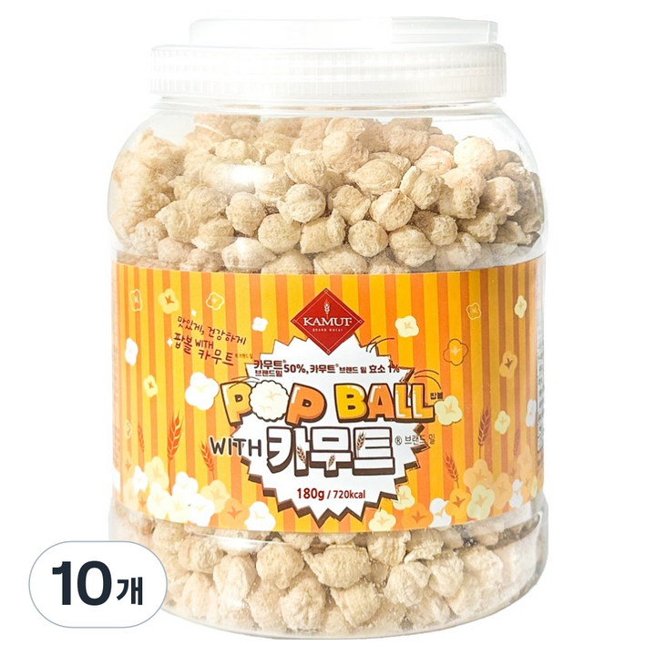 카무트 고대곡물 팝볼 브랜드밀, 180g, 10개