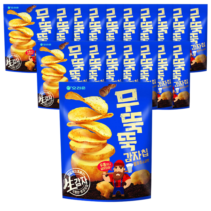 무뚝뚝감자칩 통후추 소금맛 과자, 60g, 18개