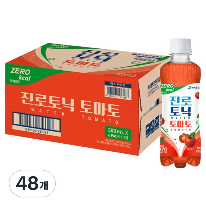 진로토닉워터 토마토, 300ml, 48개