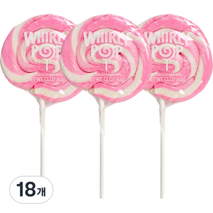 휘리팝 버블껌향 막대사탕, 42g, 18개
