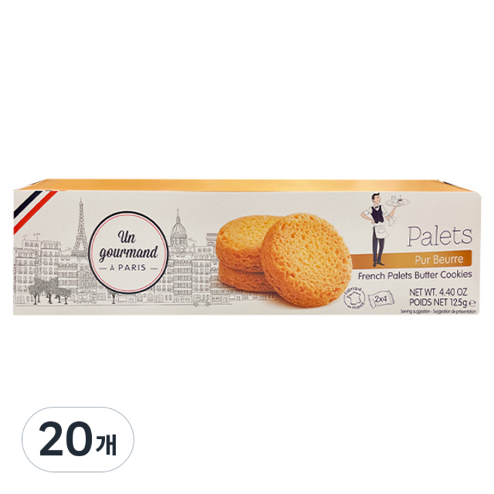 운구르망 팔렛 버터 쿠키, 20개, 125g