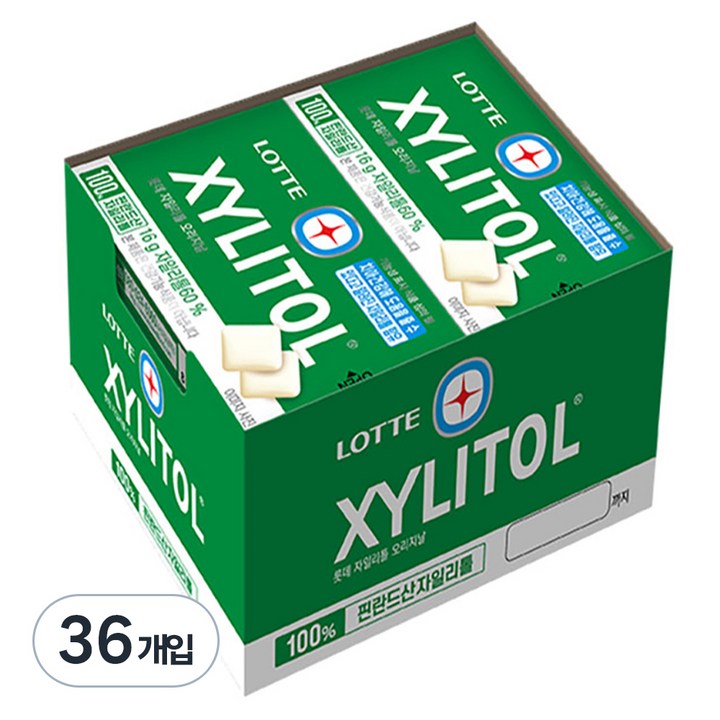 롯데자일리톨 오리지날 껌, 16g, 36개