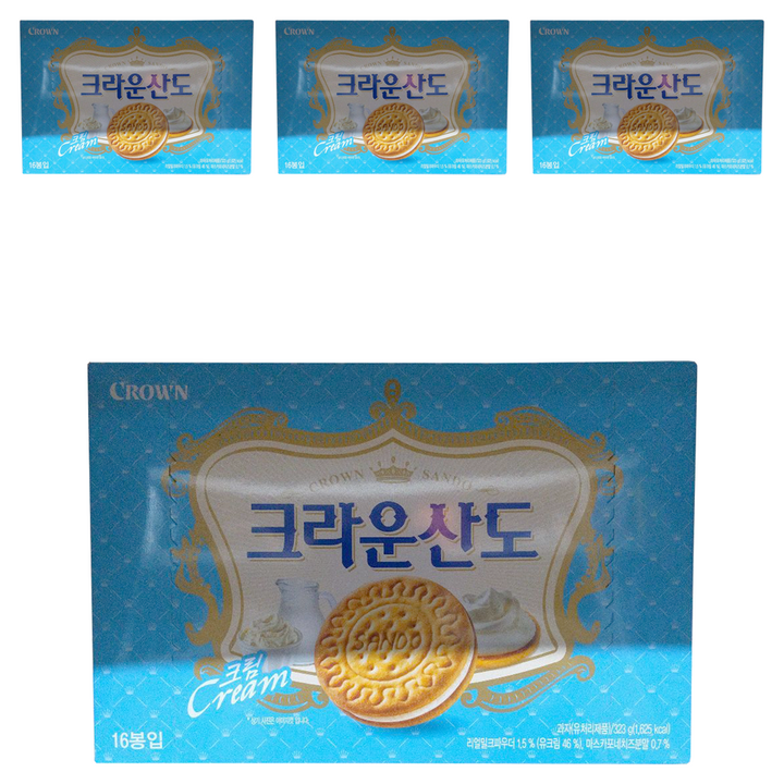 크라운 산도 크림, 323g, 4개
