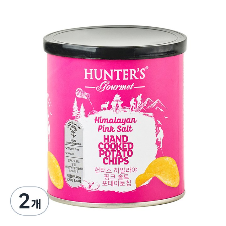 헌터스고메 히말라야 핑크 솔트 포테이토칩, 40g, 2개