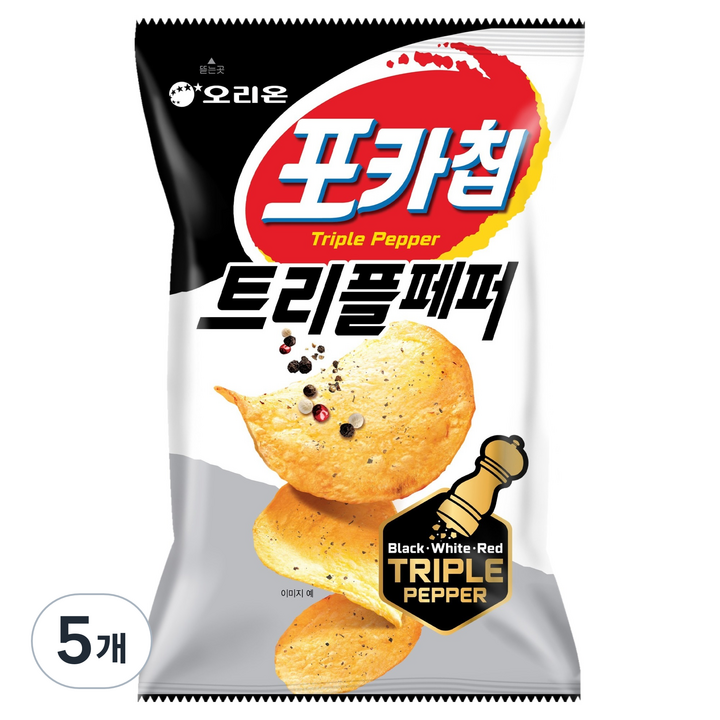 포카칩 트리플페퍼맛, 60g, 5개