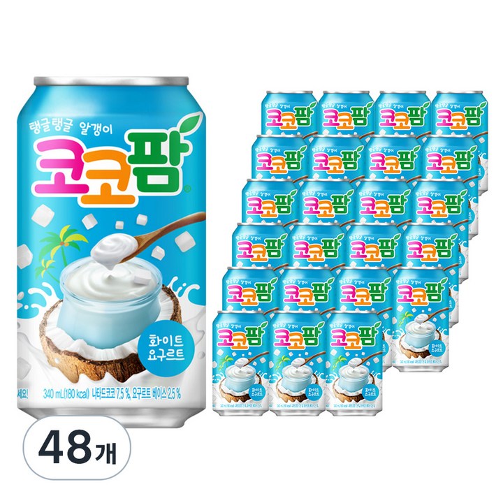 코코팜 화이트 요구르트, 340ml, 48개