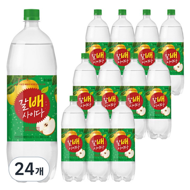 갈아만든배 사이다, 1.5L, 24개