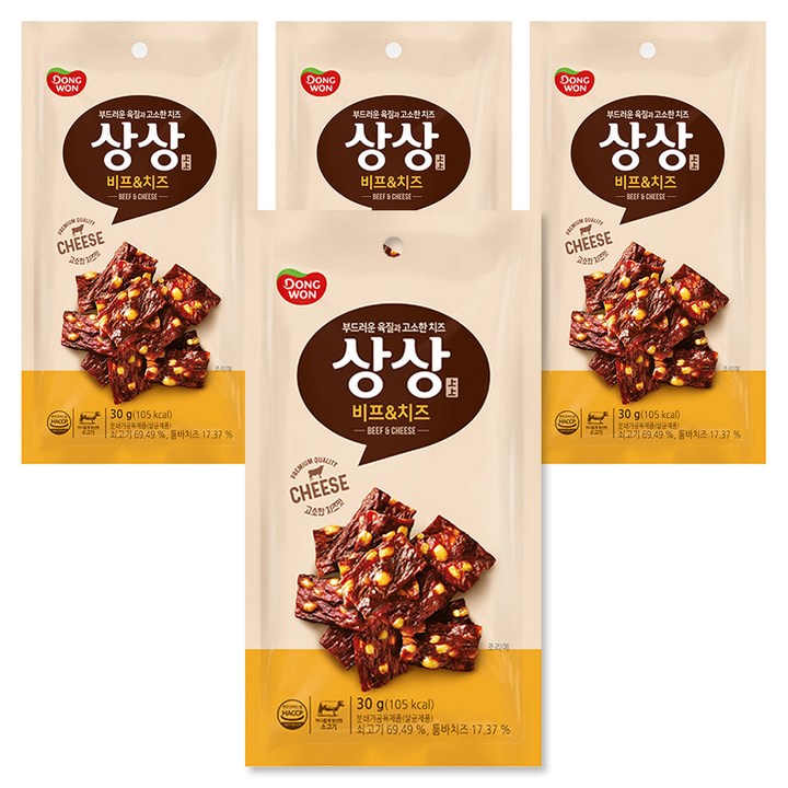 동원 상상육포 비프앤치즈, 30g, 4개