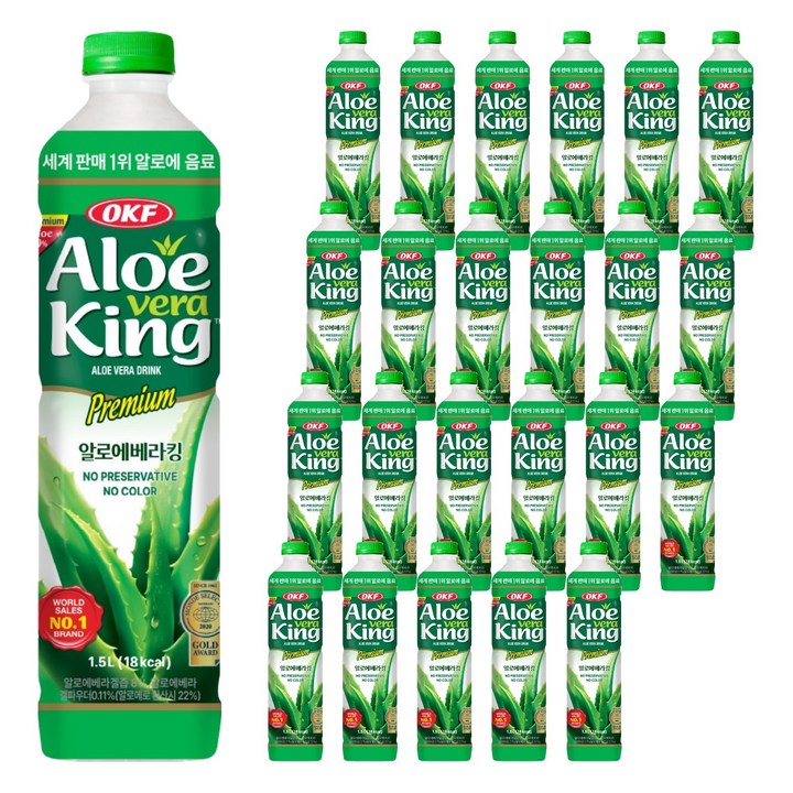 오케이에프 알로에 베라킹 음료, 1.5L, 24개